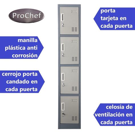 Locker Casillero metálico 1 Cuerpo 4 Puertas-2