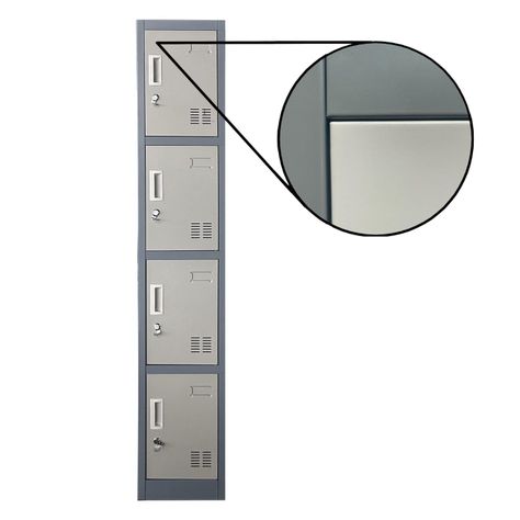 Locker Casillero metálico 1 Cuerpo 4 Puertas-4