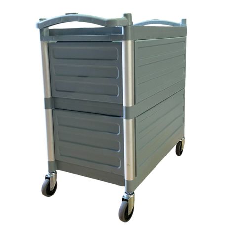 Carro Servicio Grande Cerrado 100x50x92 Gris-2
