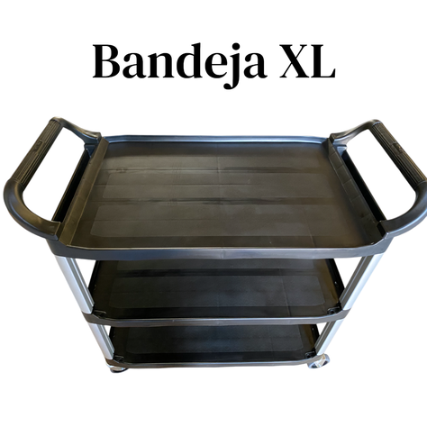Carro Servicio  Grande XL 103x50x96  Negro-3