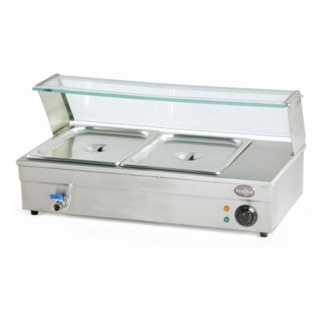 Vitrina de Calor Baño María Sobremesa 2 x GN 1/2-0