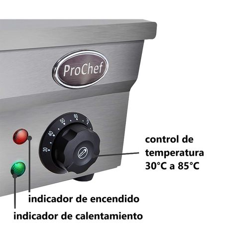 Vitrina de Calor Baño María Sobremesa 2 x GN 1/2-4