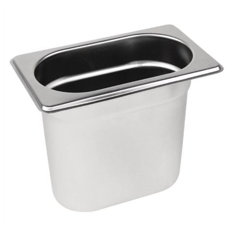 Pack 6 Depósitos Gastro GN 1/9 x 150 mm Acero Inox-1