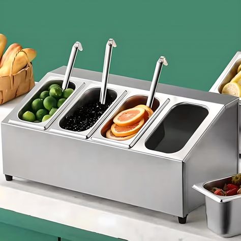 Pack 6 Depósitos Gastro GN 1/9 x 150 mm Acero Inox-2