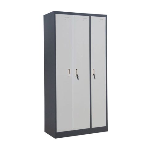 Armario de Acero 90x40x185 cm. 7 Espacios. 2 Cuerpos 3 Puertas-1