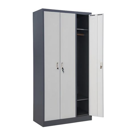 Armario de Acero 90x40x185 cm. 7 Espacios. 2 Cuerpos 3 Puertas-2