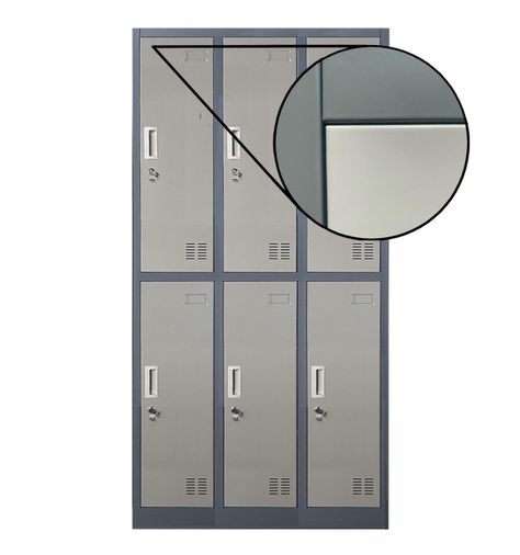 Locker Casillero metálico 3 Cuerpos 6 Puertas-4