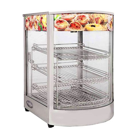 Vitrina de Calor Sobremesa 35 cm. Acero Inox. ET-LD-1P-8