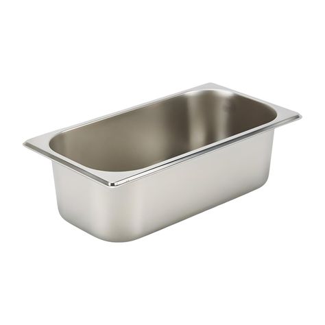 Pack 6 Depósitos Gastro GN 1/3 x 100 mm Acero Inox-1
