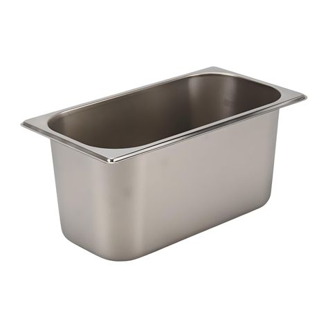 Pack 6 Depósitos Gastro GN 1/3 x 150 mm Acero Inox-1