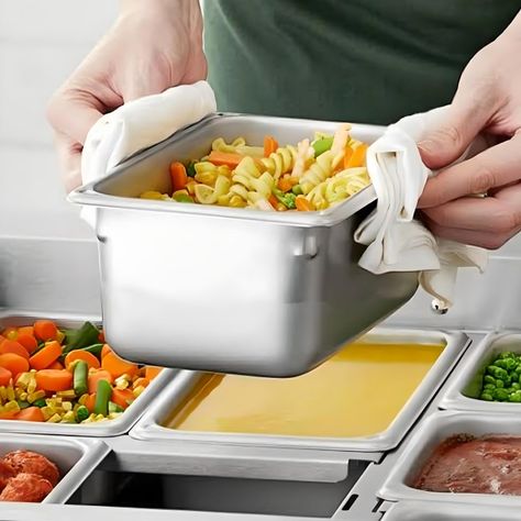 Pack 6 Depósitos Gastro GN 1/3 x 150 mm Acero Inox-3