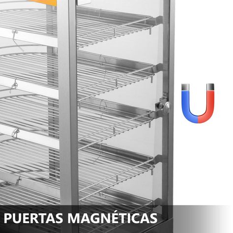 Vitrina de Calor 35 cm. Acero Inox. 30 a 80°C ET-LD-1P-W-6