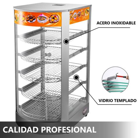 Vitrina de Calor 35 cm. Acero Inox. 30 a 80°C ET-LD-1P-W-3