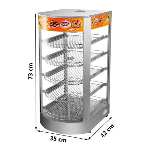 Vitrina de Calor 35 cm. Acero Inox. 30 a 80°C ET-LD-1P-W-4