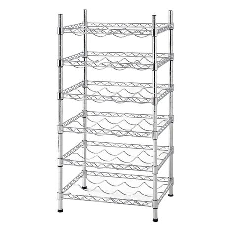 Estante Cromado 45x35x90 cm. Cava 24 a 42 Botellas de Vino-1