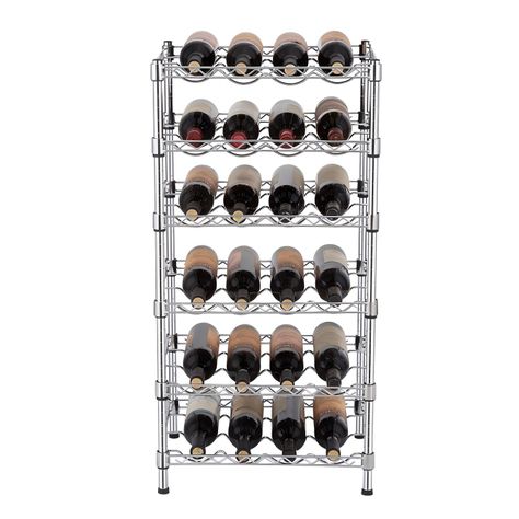 Estante Cromado 45x35x90 cm. Cava 24 a 42 Botellas de Vino-2