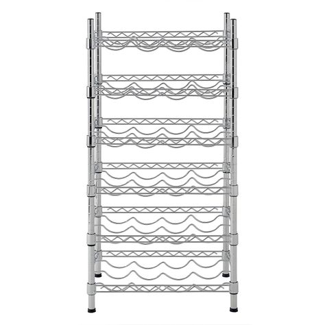 Estante Cromado 45x35x90 cm. Cava 24 a 42 Botellas de Vino-8