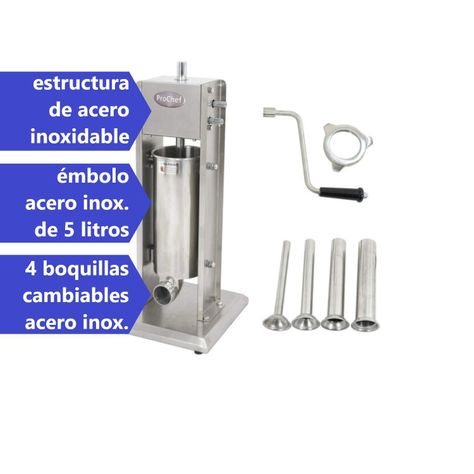 Embutidora Manual Vertical 5 Litros ProChef-2