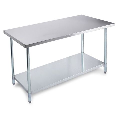 Mesón Central 150x60x85 cm Acero Inoxidable-1