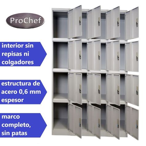 Locker Casillero Metálico 4 cuerpos 16 puertas-3