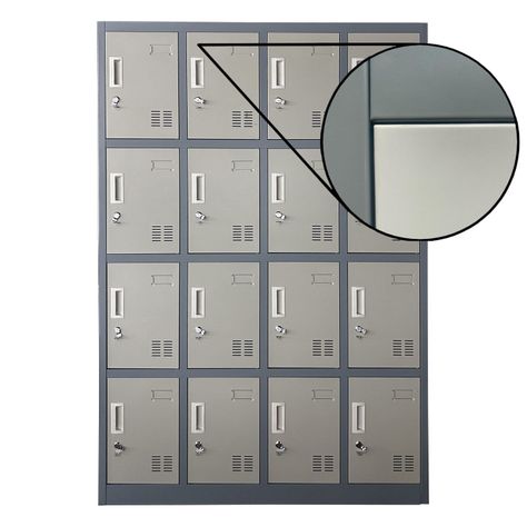 Locker Casillero Metálico 4 cuerpos 16 puertas-4