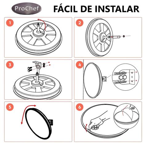 Espejo ProChef 30 Cms. Curvo Convexo para Muro-5