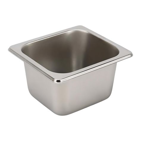 Pack 6 Depósitos Gastro GN 1/6 x 100 mm Acero Inox-1