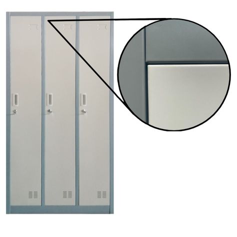 Locker Casillero metálico 3 Cuerpos 3 Puertas-3