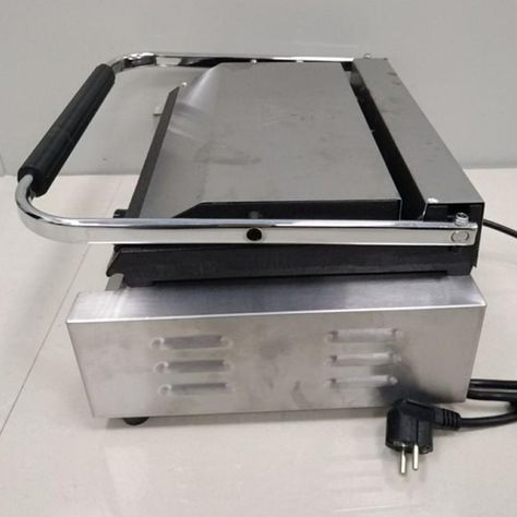 Plancha Sandwichera Panini Grill Lisa Acero Inox.-3