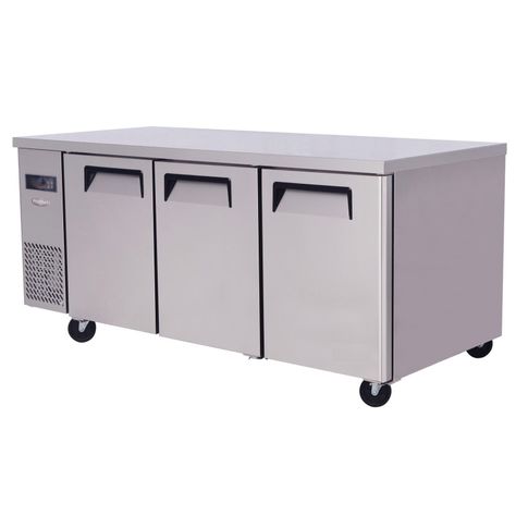 Mesón Refrigerado 180 Cm Acero Inox. 3 Ptas 510 Lt-0