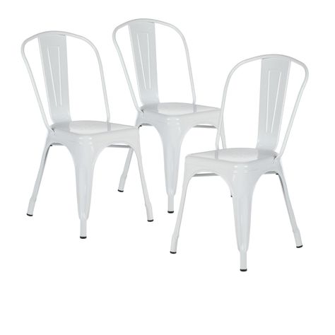 Pack 3 Unidades Silla Tolix Blanco-0