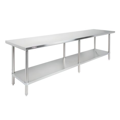 Mesón Central 240x60x85 cm Acero Inoxidable-1