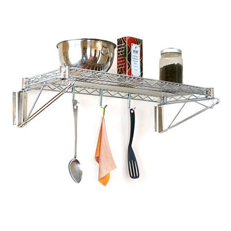 Repisa 1 bandeja 60x35 cm. Acero Cromado. Capacidad 60 kg.-0