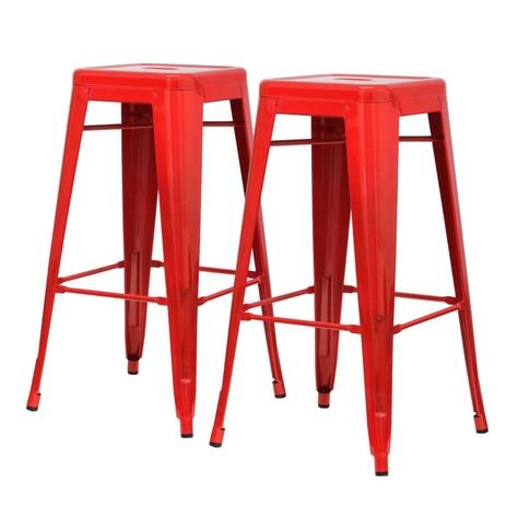 Pack 2 Unidades Piso Alto Tolix Rojo Brillante-0