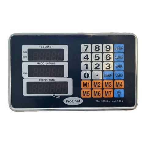 Pesa Digital ProChef 300 Kg de Plataforma 50x40 Cm. Batería-5