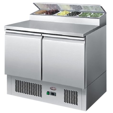 Mesón Refrigerado Pizzero 90 Cm. 300 Lt. Ac. Inox.-0