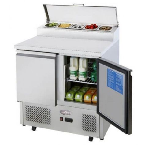 Mesón Refrigerado Pizzero 90 Cm. 300 Lt. Ac. Inox.-1