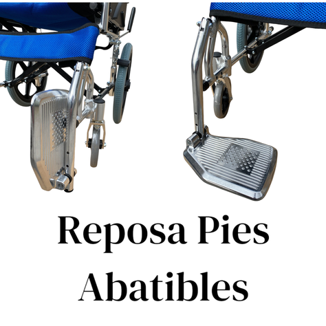 Silla de Ruedas Aluminio Ultra Liviano Aro 16-Azul-4
