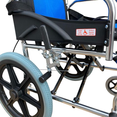 Silla de Ruedas Aluminio Ultra Liviano Aro 16-Azul-7