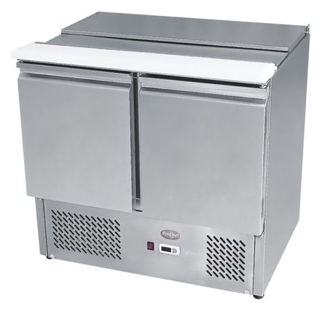 Mesón Refrigerado Saladette 90 Cm. 300 Lt. Ac.Inox ESL3800-2