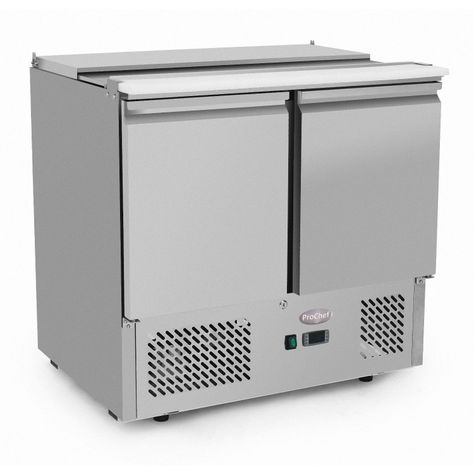 Mesón Refrigerado Saladette 90 Cm. 300 Lt. Ac.Inox ESL3800-4