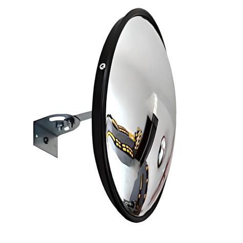 Espejo 30 Cm. Curvo Convexo para Muro Base Negra-0