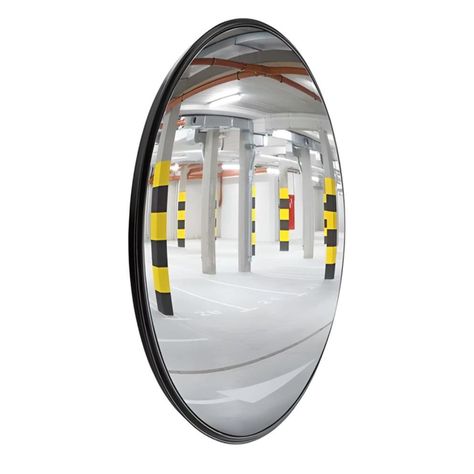 Espejo 30 Cm. Curvo Convexo para Muro Base Negra-1