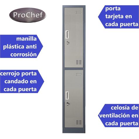 Locker Casillero metálico 1 Cuerpo 2 Puertas-2