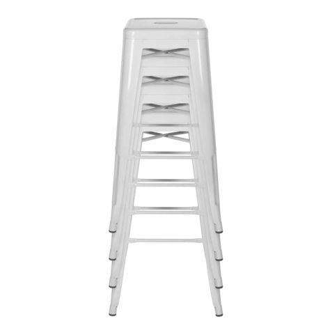 Pack 4 Unidades Piso Alto Tolix Blanco-1