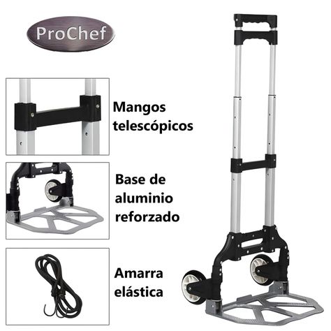 Carro Transportador Tipo Yegua Plegable Aluminio 70 Kg.-4