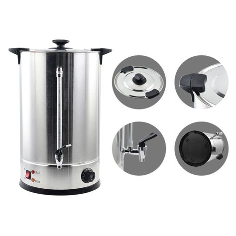 Hervidor Industrial 10 Litros Doble Capa Acero Inoxidable-2