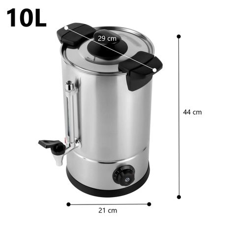 Hervidor Industrial 10 Litros Doble Capa Acero Inoxidable-3