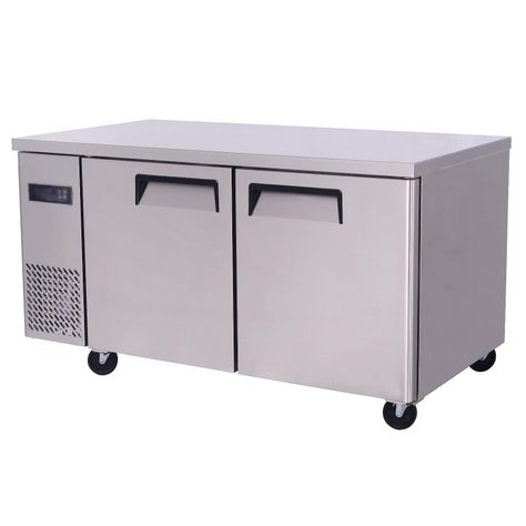 Mesón Refrigerado 150 Cm Acero Inox. 2 Ptas 400 Lt-7