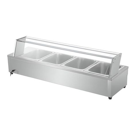 Vitrina de Calor Baño María Sobremesa 4 x GN 1/2-1